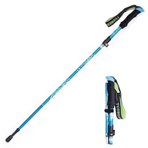 Katlanabilir Trekking Yürüyüş Batonu 105-125cm Hafif Karbon Çelik Mavi