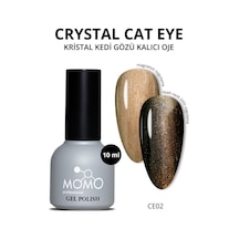 Momo Professional Kristal Kedi Gözü Kalıcı Oje Ce02 Yarı Şeffaf Antik Altın 10 Ml