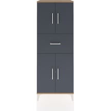 Hyperion Dolap 3 Raflı Tek Çekmeceli 4 Kapaklı 60x44x163 Çam-... Çam