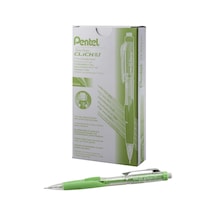 Pentel Twist-erase Clıck Mekanik Kalem, 0,7 Mm , Şeffaf Varil, Kireç Yeşili Kavrama, 12'li Paket Pd277tk .