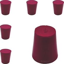 Borox Kauçuk Tıpa No.9 21.5 x 28 x 31 MM 5 Adet