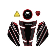 Kırmızı Siyah Tank Pad Koruyucu Seti - Cb125f 2023-2024 Uyumlu