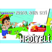 30x120 Boyama Rulosu Yaman Çiftlik Hayatı + Pensan 12'li Pastel Boya Kalemi