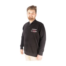 Mode Xl Erkek Sweat Polo Selanik Embroidered 20442 Siyah 001