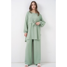 Bigdart Kadın Uzun Tunik Pantolon İkili Takım 6719 - E.Yeşil
