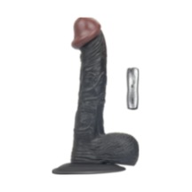 Hızlı Express Tam Realistik 19.5 CM Titreşimli Siyah Zenci Yapay Penis Vibratör