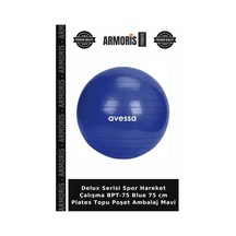 Delux Serisi Spor Hareket Çalışma Bpt-75 Blue 75 Cm Plates Topu Poşet Ambalaj Mavi