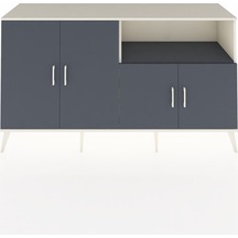 Hyperion Konsol 6 Raflı 4 Kapaklı 176x44x99 Aytaşı-antrasit Aytası/antrasıt - Aytası