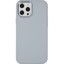 Newface Apple İphone 12 Pro Max Kılıf Asya Deri Silikon - Sierra Blue Açık Mavi