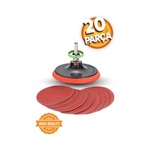 Senbang 115 Mm Cırt Zımpara Kağıdı El Zımparaları Ucu Seti Matkap Aparatı Avuç Içi Spiral Taşlama 20 Parça