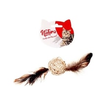Natura PTC-001 20 CM Tüylü Bambu Top Kedi Oyuncağı
