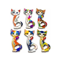 Kedi Tasarımı İstanbul Temalı Buzdolapı Süsü Magnet Arbltgsmaqx4ut9ıd2c