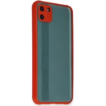 Newface - 399 - Realme C11 Kılıf Miami Şeffaf Silikon - Novapazr - - Kırmızı
