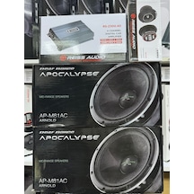 Apocalypse Ap-m81ac 20cm İki Takım Midrange 600wat 300rms Z-300.4 4 Kanallı Anfi Rs-ta18 Tweeter