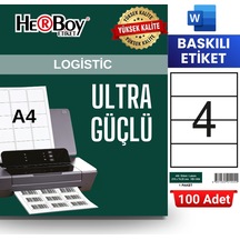 Herboy Hb-1404 210 X 74,25 Mm A4 Baskılı Laser Etiket 100 Adet