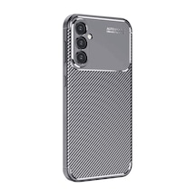 Samsung Galaxy  Uyumlu,  A26 Kılıf Auto Focus Karbon Kapak - Gri