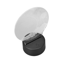 Goldenqian 3d Işık, Ay Akrilik 7 Renk Değiştirme Usb Powered Çevre Dostu Led Gece Lambası Için Doğum Günü Hediyesi Yatak Odası Için O37qno Siyah