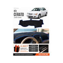 Kia Cerato 2004-2008 Uyumlu Torpido Koruma, Torpido Örtüsü, Torpido Kılıfı - Siyah-mavi - Kı006