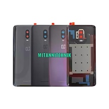 OnePlus Uyumlu 6T Arka Kapak Kamera Camlı-Siyah