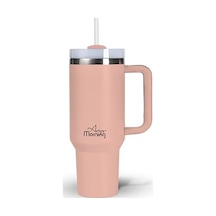Any Morning Vaha 1200 Ml Termos Mug, 3 Kademeli Çevirmeli Kapak, Açık Somon Sı2440217 Açık Beyaz