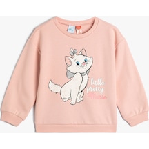 Koton Marie Sweatshirt Lisanslı Uzun Kollu Bisiklet Yaka Şardonlu Pamuklu Pembe 4wmg10287ak 4WMG10287AK274 Gülkurusu