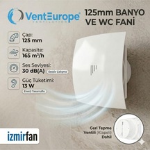 Fresh Bd 125 12,5 Luk Sessiz Banyo Aspiratörü Kapaklı Tuvalet Havalandırma Fanı