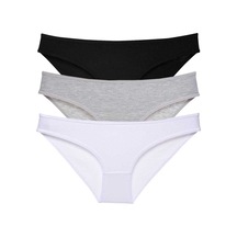 3 Adet Süper Eko Set Likralı Kadın Slip Külot Siyah Gri Beyaz Altın - Lacivert