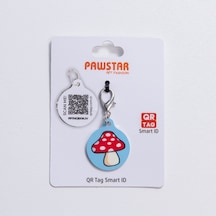 Mushroom Desenli Qr Tag Evcil Hayvan Künyesi İsimlik Pet Tag Köpek Künyesi Kedi Künyesi Qr Kodlu Künye Kırmızı