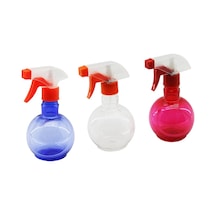 350ml Renkli Şeffaf Tombul - Plastik Boş Sprey Püskürtücü Şişe Bx40 Çok Renkli