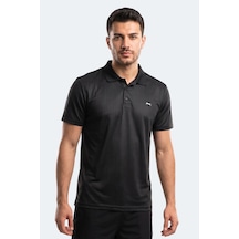 Slazenger Robles Erkek Polo Yaka Siyah Tişört