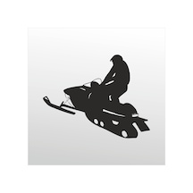Folyo Sticker Motorlu Kızak 100cm Uzunluk Siyah