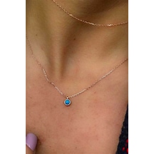 Tufanlar Kuyumculuk Altın Firuze Taşlı Kolye GEKY0002