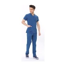 İba Medikal Petrol Mavisi Flexcool Likralı Doktor Hemşire Scrubs Unisex
