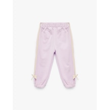 Koton Pamuklu Beli Lastikli Fiyonk Detaylı Şardonlu Jogger Eşofman Altı Lila 6wmg40057ak Lila