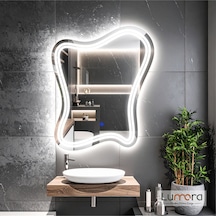 Mariont Beyaz Led'li Lazer Kumlamalı Lavabo & Banyo Aynası Dokunmatik Sensörlü 70 X 56 Cm Mariont Beyaz Led'li Lazer Kumlamalı Lavabo & Banyo Aynası Dokunmatik Sensörlü 70 X 56 Cm