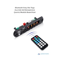 Bluetoothlu Araç Oto Teyp Aux Usb Sd Dönüştürücü Çevirici Mp3 Modülü Board Kart