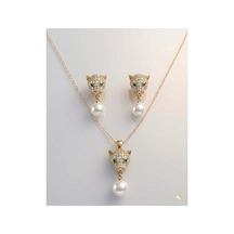 Panter İnci Set Başlı Çelik Altın