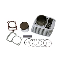 Motosiklet Silindir Komple Cg 125 56,5 Mm 15 P 69 Yüks. Kısa Petek Beyaz