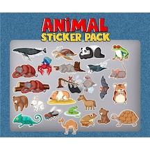 Hayvanlar Macbook Notebook Tablet Telefon Ajanda Laptop Defter Sticker Seti Diğer