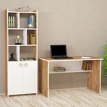 Kalenderdekor1 Kalender Dekor Ellen Mayra 120 Cm Çalışma Masası Takımı A.Ç.B Beyaz  -  Meşe