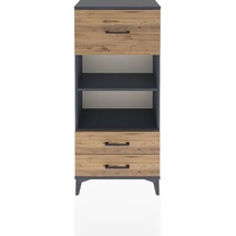 Arges Dolap 2 Raflı 3 Çekmeceli 60x30x134 Antrasit-çam Antrasit