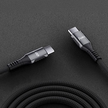 60w Usb Type-c To Type-c Örgülü Pd Hızlı Şarj Ve Data Kablosu 1 Metre