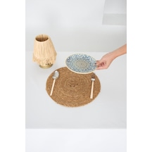 Kahverengi Jüt Hasır Amerikan Servis 2'li Supla Kahverengi