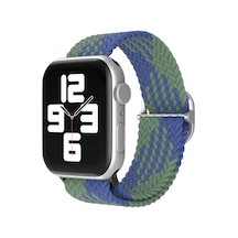 Apple Uyumlu   Watch 42mm Star Kordon - Yeşil-lacivert