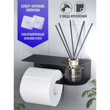 Osmos Inzınırıng Delme İşlemi Gerektirmeyen Tuvalet Kağıdı Tutucu. 220400978 Siyah