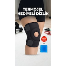 Buğz Destekli Diz Korsesi Çapraz Bağlı Menisküs Ağrısı Spor Dizlik Termojel Hediyeli
