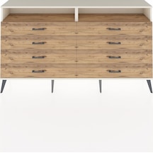 Arges Konsol 2 Raflı 8 Çekmeceli 176x30x99 Aytaşı-çam Atlas Çam/atlas Çam - Aytası