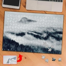 Sisli Ağaçlar Ve Dağlar 240 Parça Puzzle Yapboz Tablo-f764e