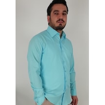 Tousus Slim Fit Turkuaz Erkek Gömlek Slm-5089-tss