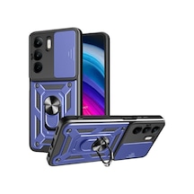 Realme C75 4g Uyumlu Kılıf Pars Lens Yüzüklü Silikon - Lacivert